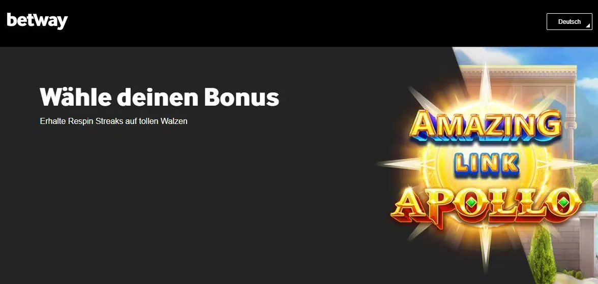Betway Casino Wähle deinen Bonus