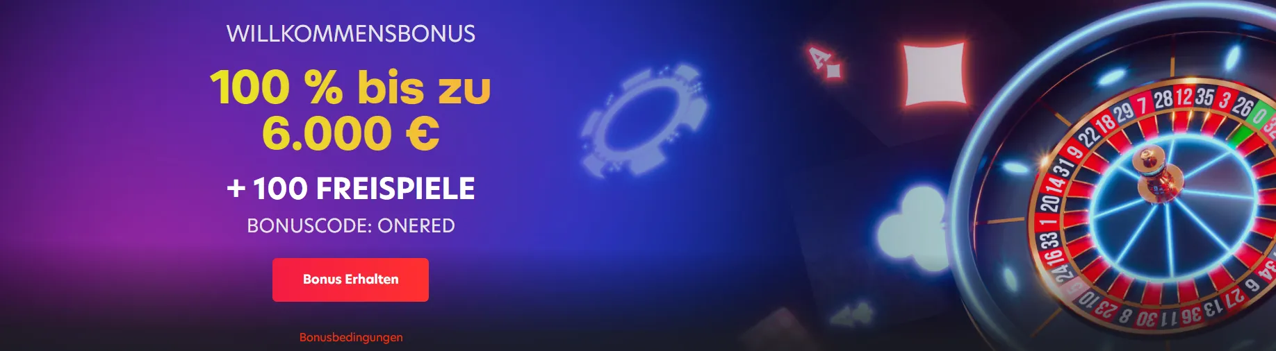 1red Willkommensbonus