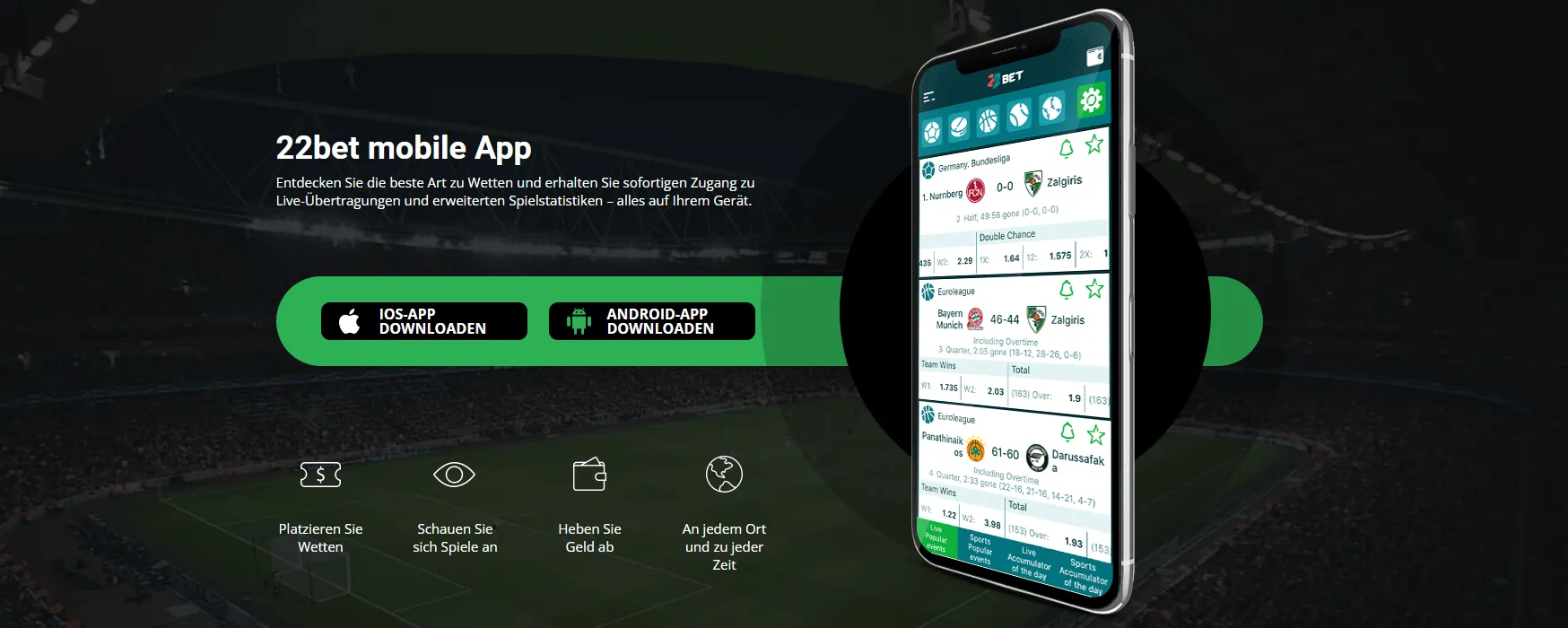 22bet Casino mobile App