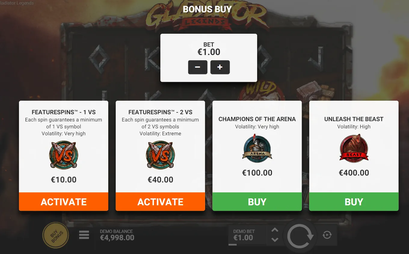 Gladiator Legends Slot 3