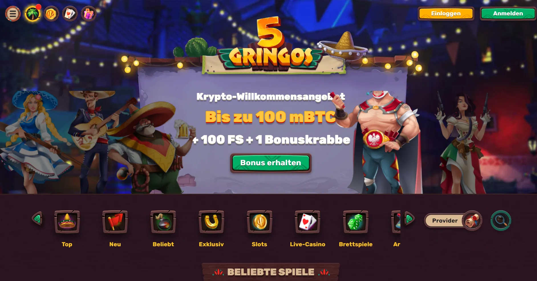 5Gringos Casino Lobby