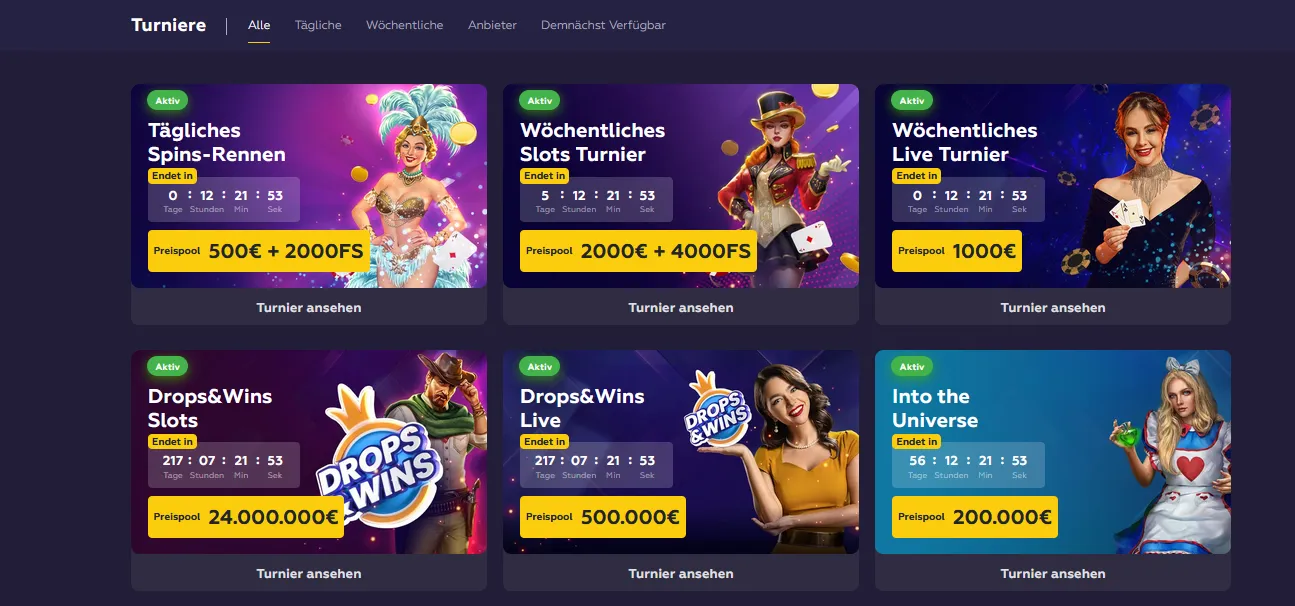 Playfina Casino Turniere