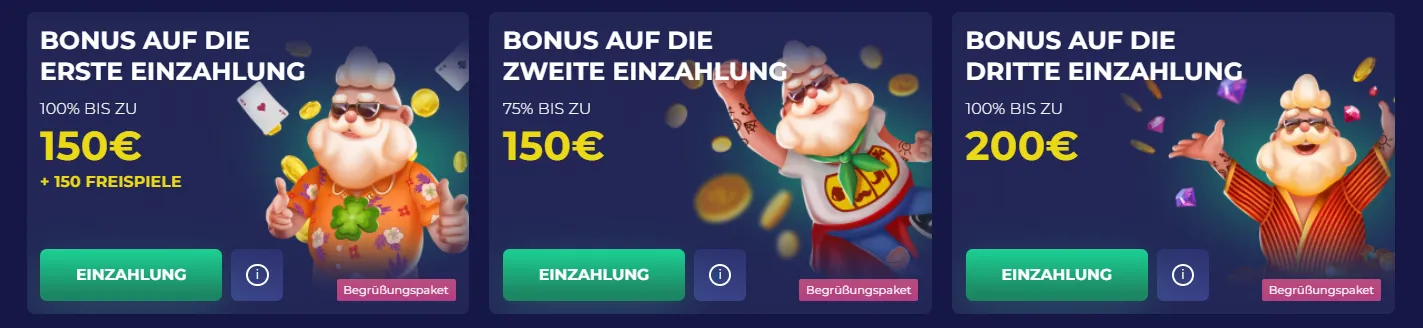 Pinocasino Willkommenspaket
