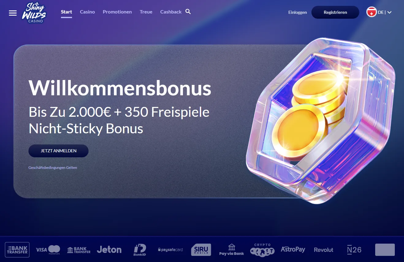 Shinywilds Casino Lobby