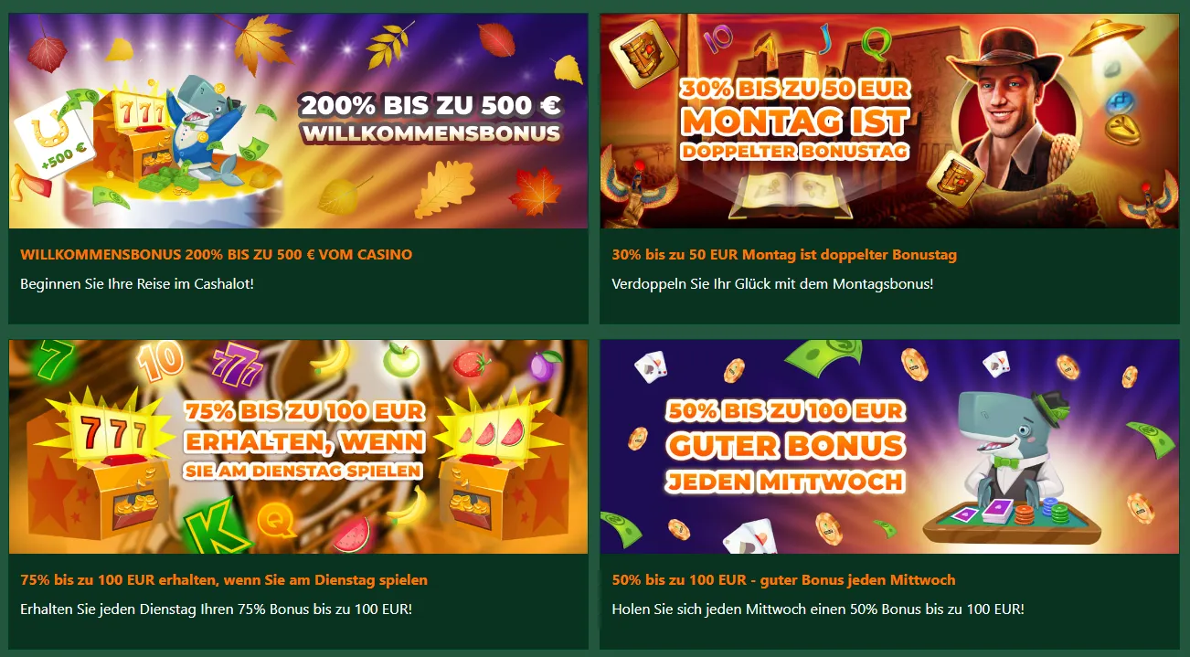 Cashalot Casino Bonus