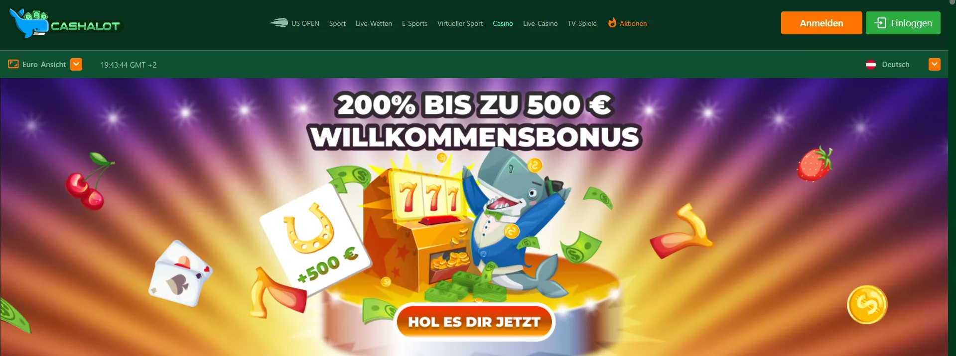 Cashalot Casino Hauptseite