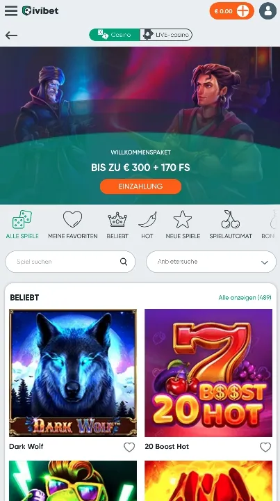 Ivibet Casino Mobile