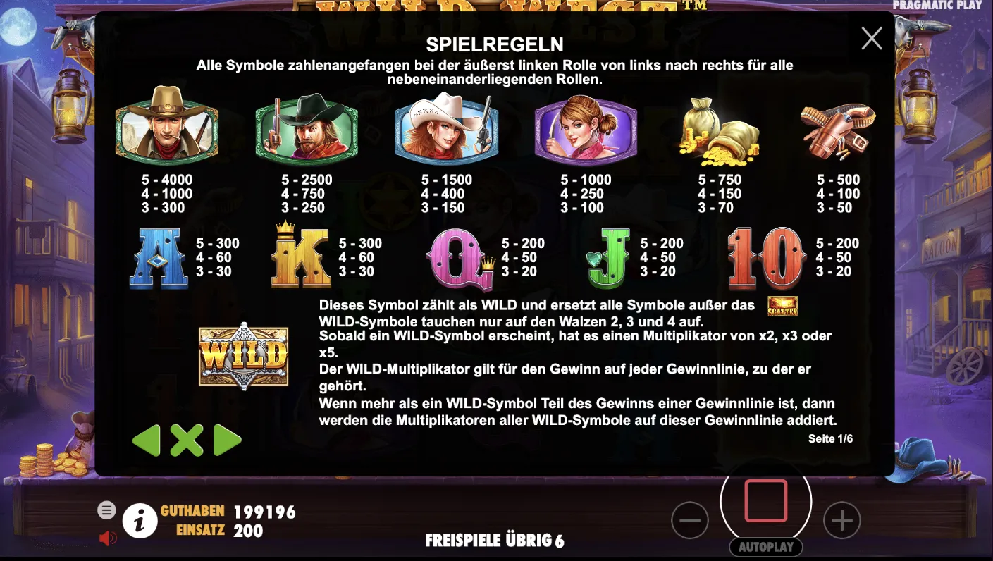 Wild West Gold Spielregeln
