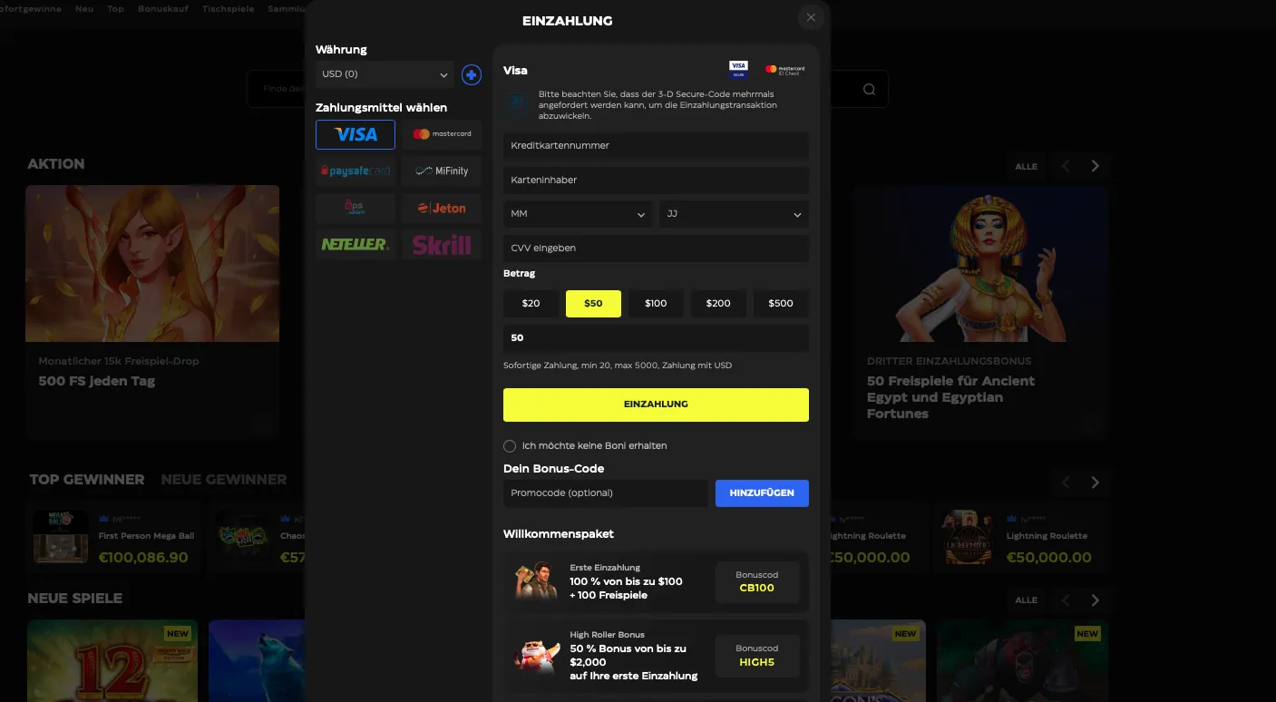 Casinobuck Auszahlung Und Einzahlung