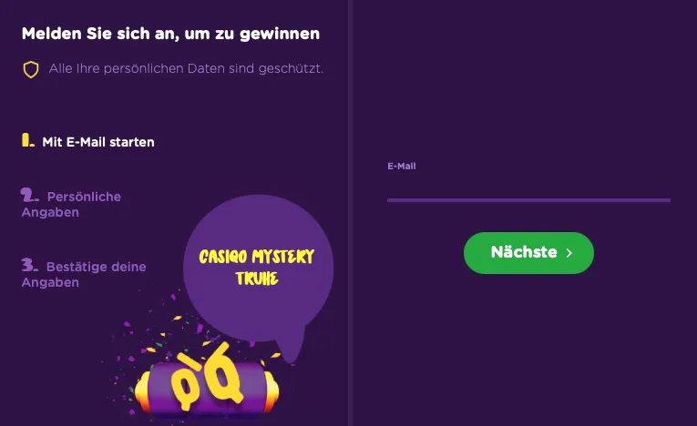 Casiqo Casino Registration