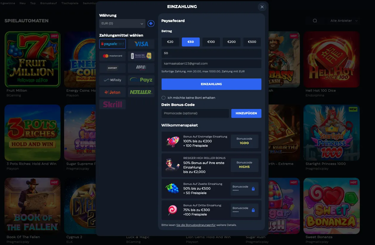 Einzahlung Gioo Casino