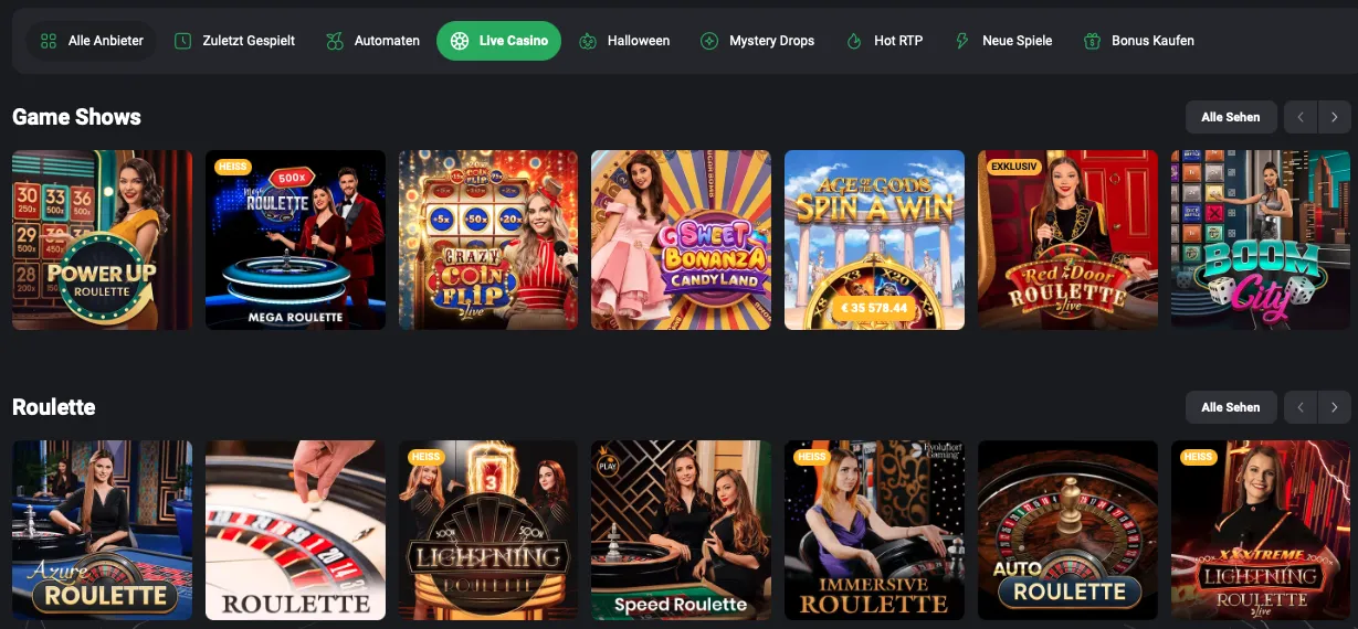 Live Casino Spiele Spielen Sie Live Spiele Mit Live Dealer Im Slothunter Casino