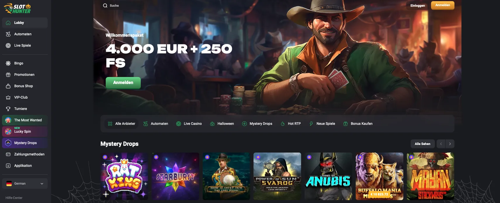 Slothunter Casino Mit Echtgeld Lobby