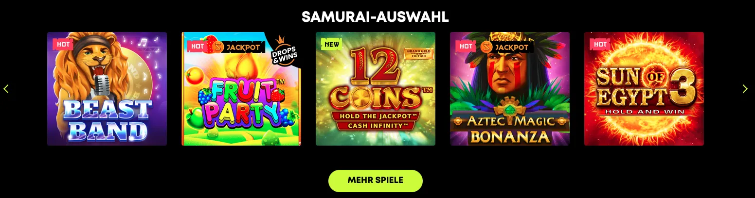 Spin Samurai Spiele