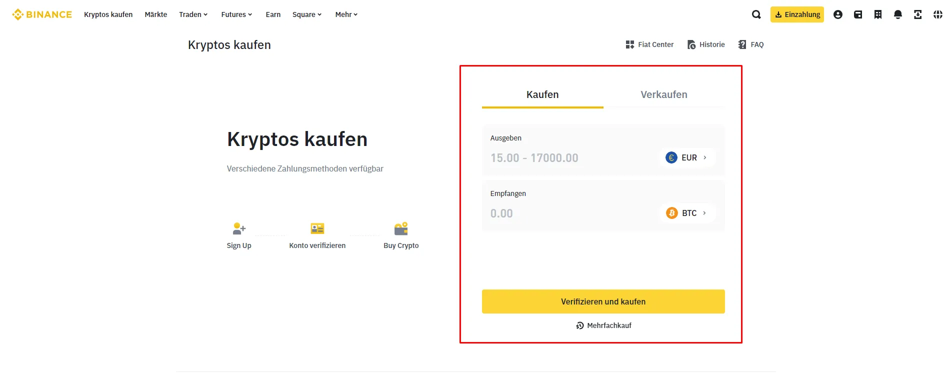 Kryptowahrung Kaufen Bei Binance