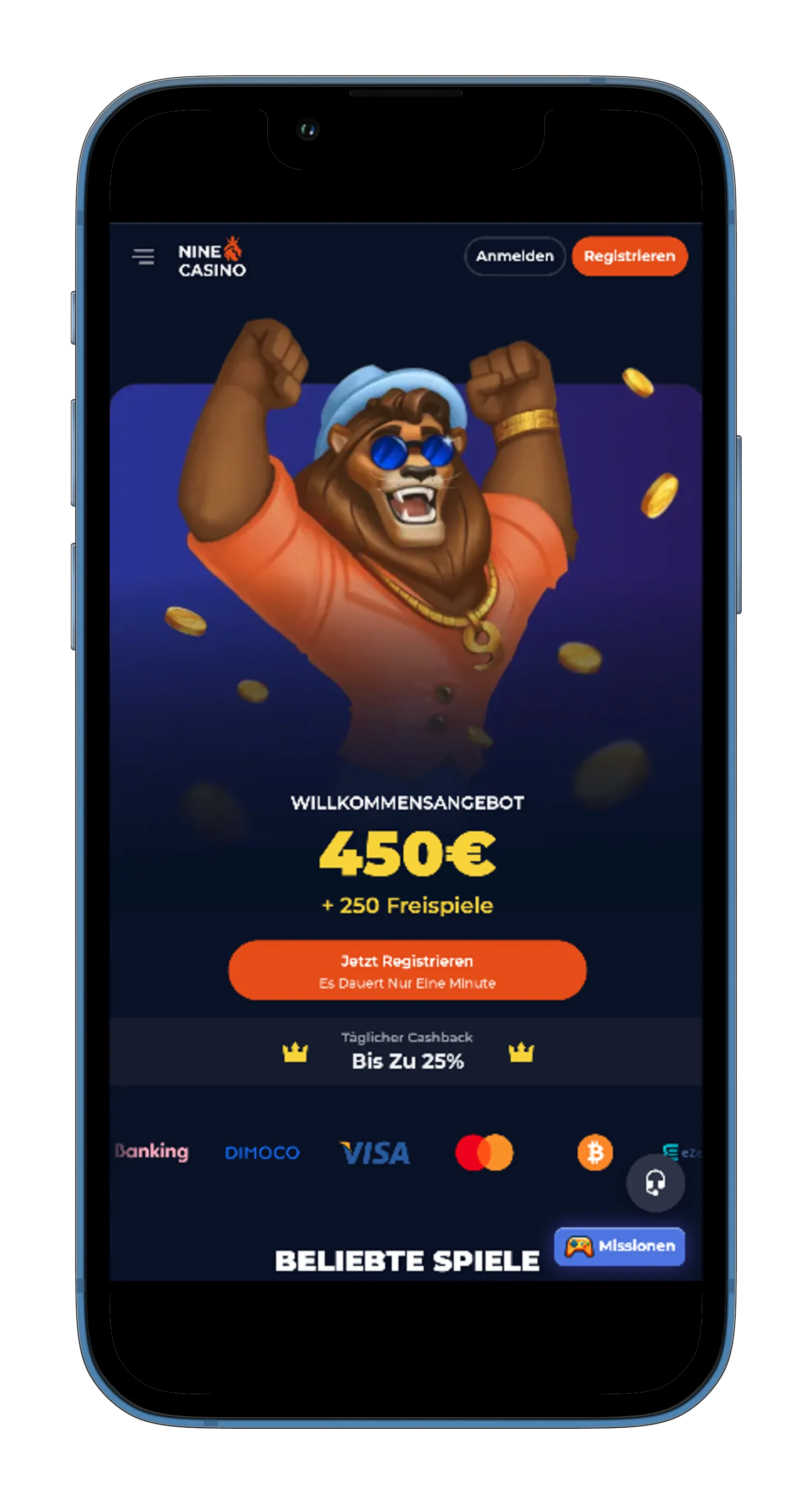 Mobile Casino Nine Casino Portrait