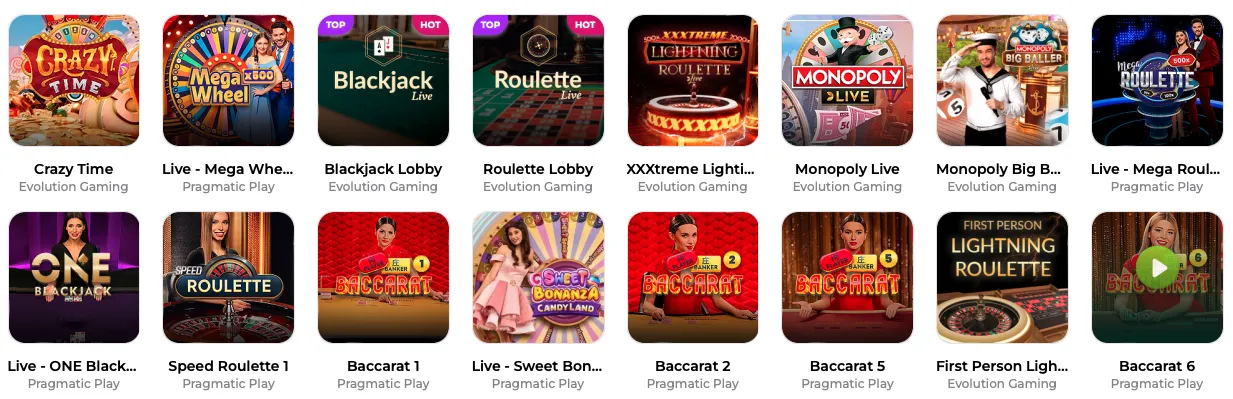 Live Casino Spiele Verde Casino