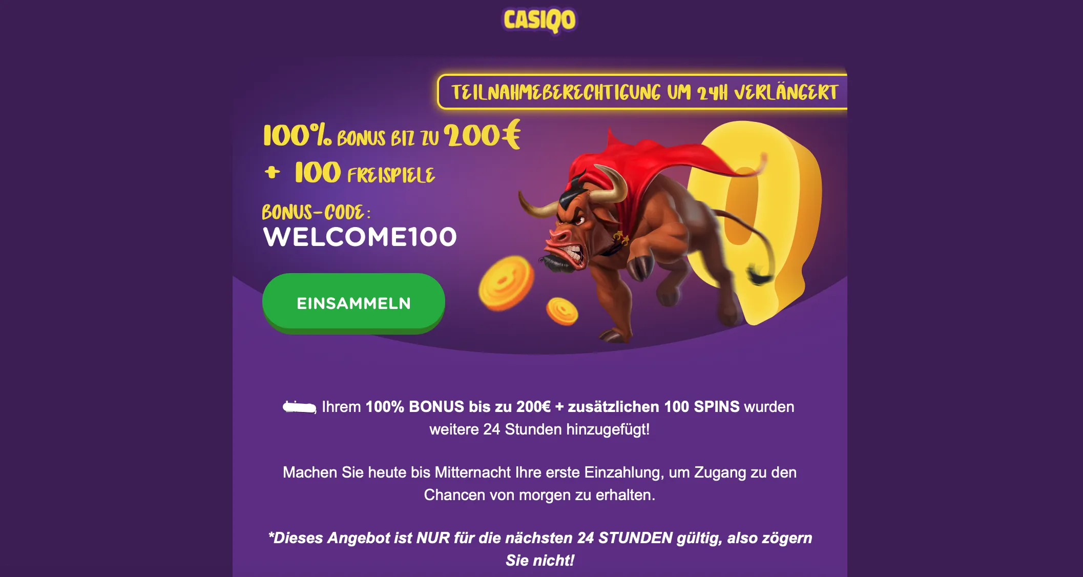 Casiqo Bonus Code