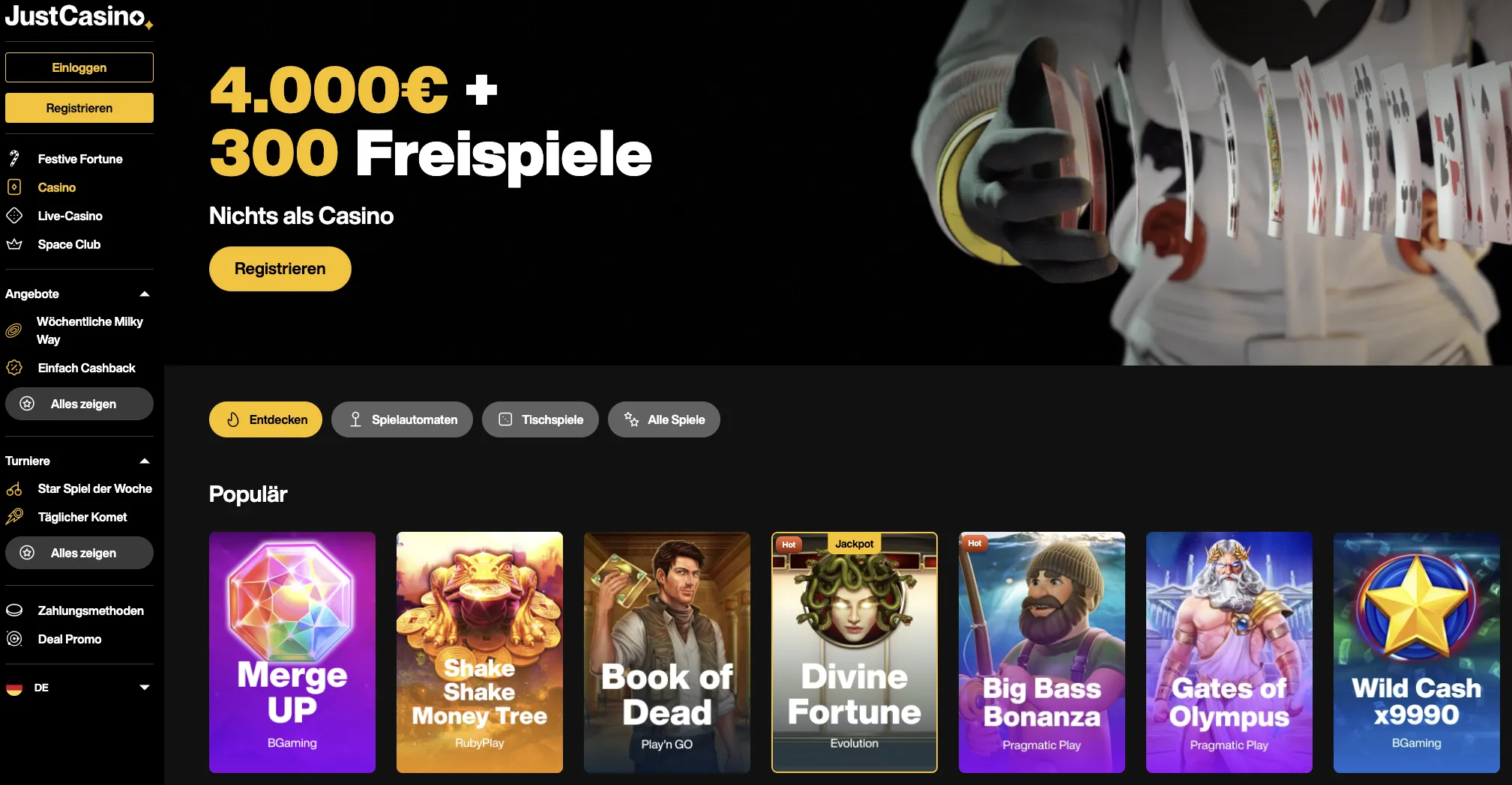 Just Casino Startsite