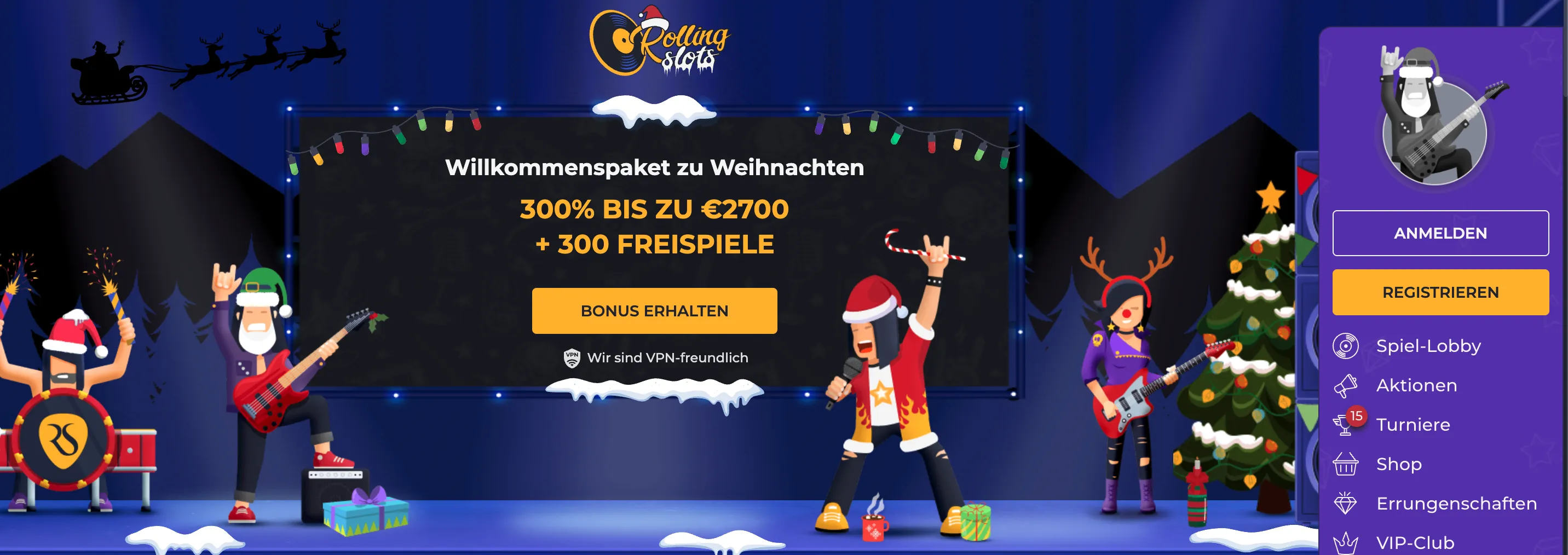 Rollingslots Casino Willkommenspaket Zu Weihnachten