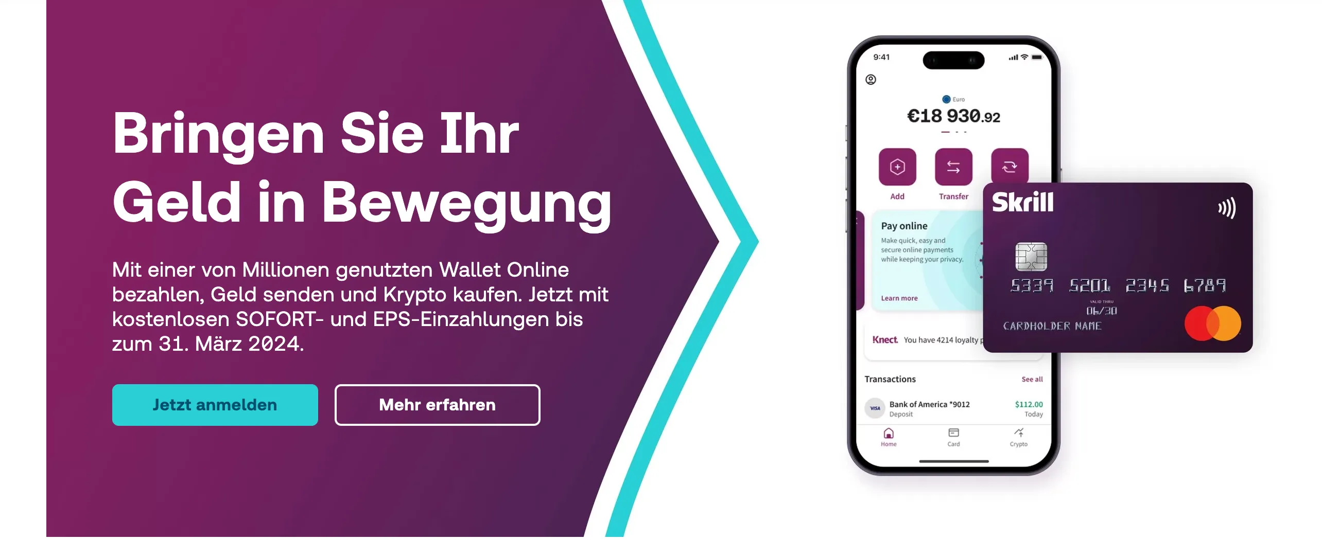 Skrill Bankzahlungen