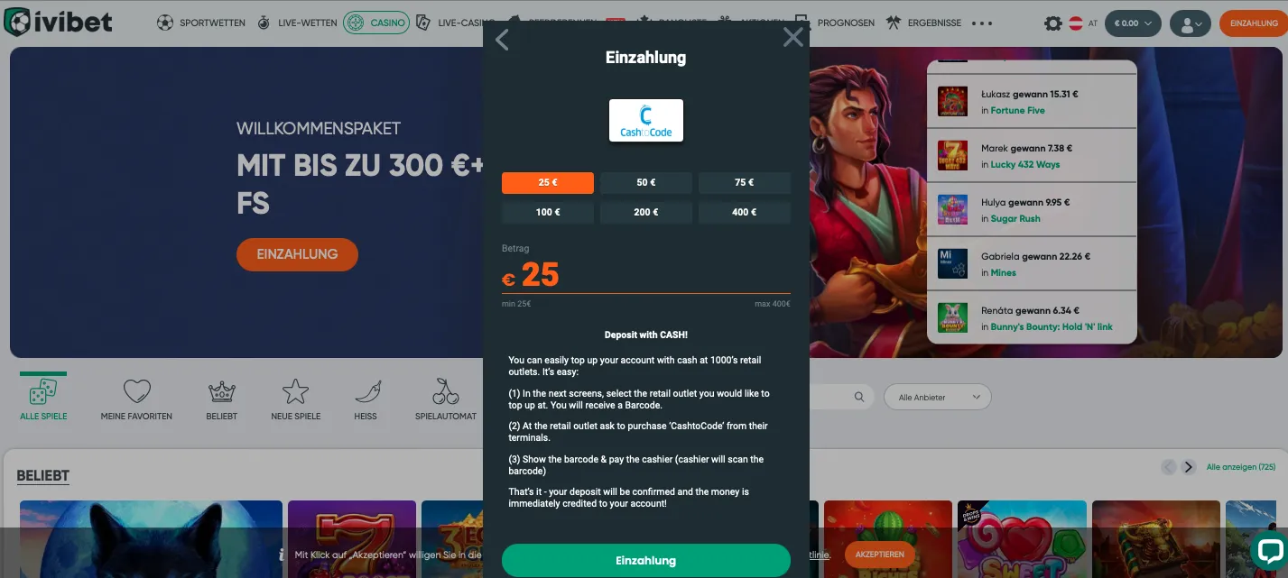 Ivibet Casino Cash To Code