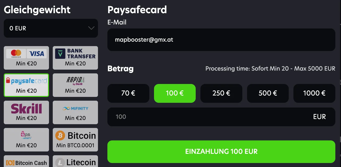 inzahlungen and Auszahlungen im Neospin Casino: Test von Gold-Chip.at