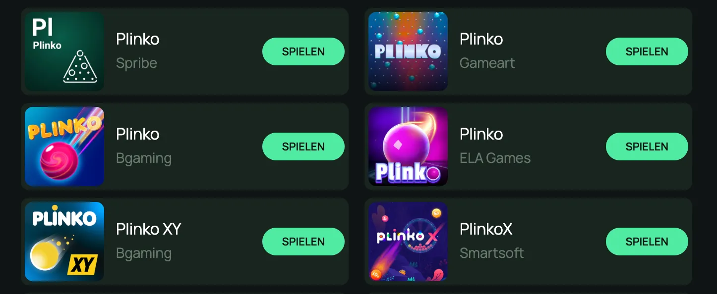 Plinko Spiele Ritzo Casino