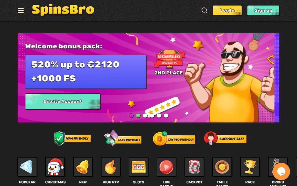 520% Bonus eines Online-Casinos.