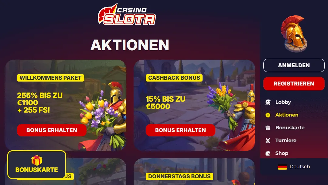 Slota Casino Bonus Banner