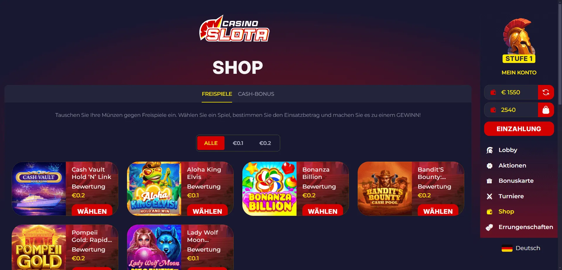 Slots mit kaufbaren Freispielen