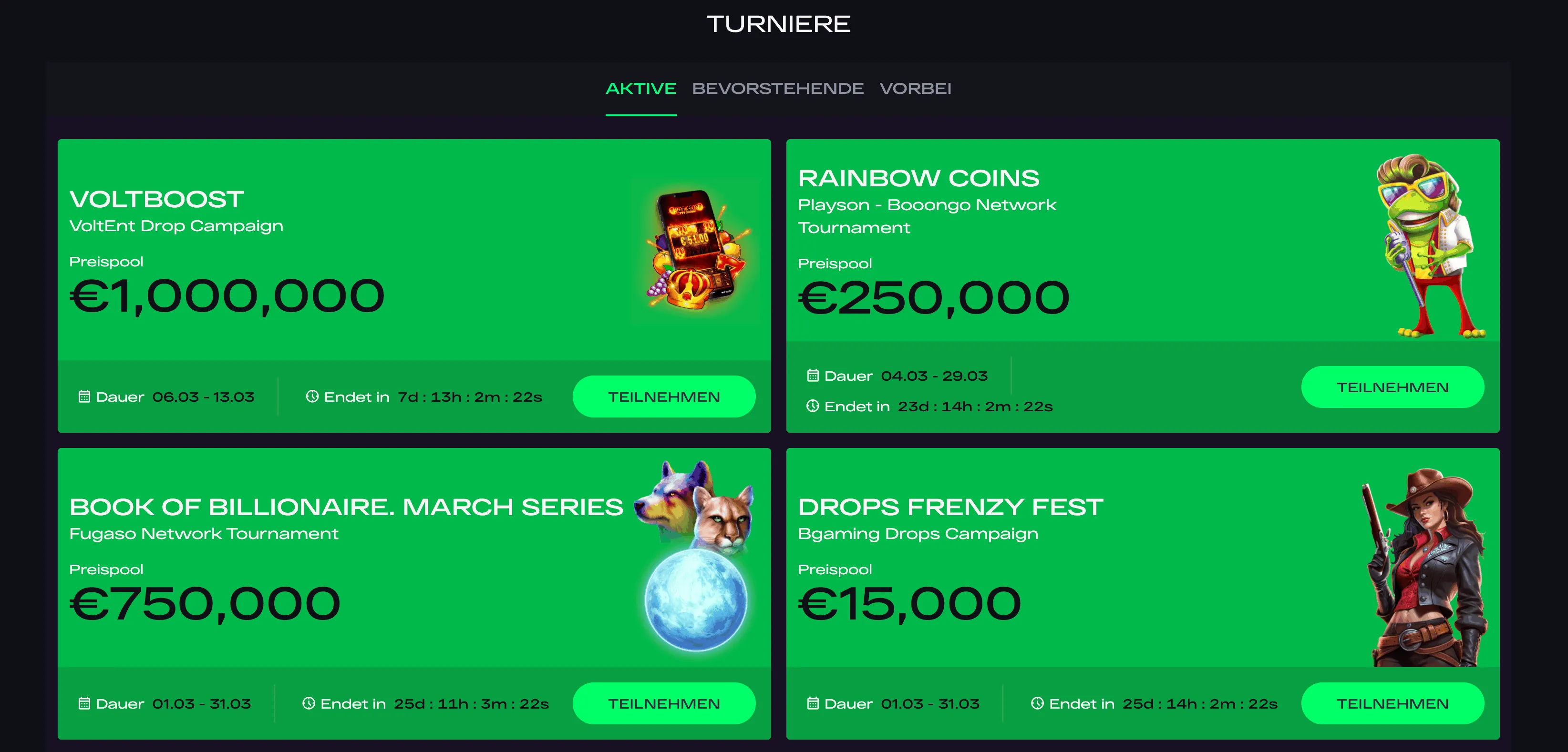 GlitchSpin Casino Turnier-Banner