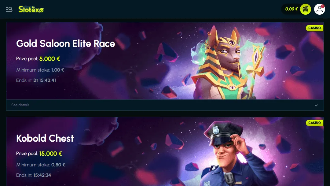 Gold Saloon- und Kabold-Turnier-Banner