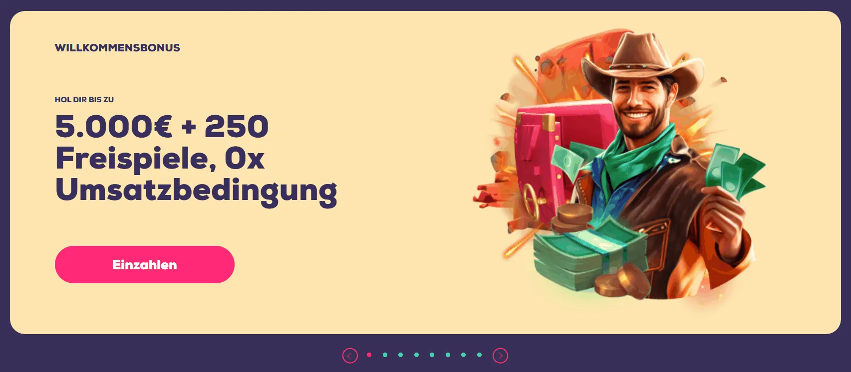 Wild Fortune Willkommensbonus Banner