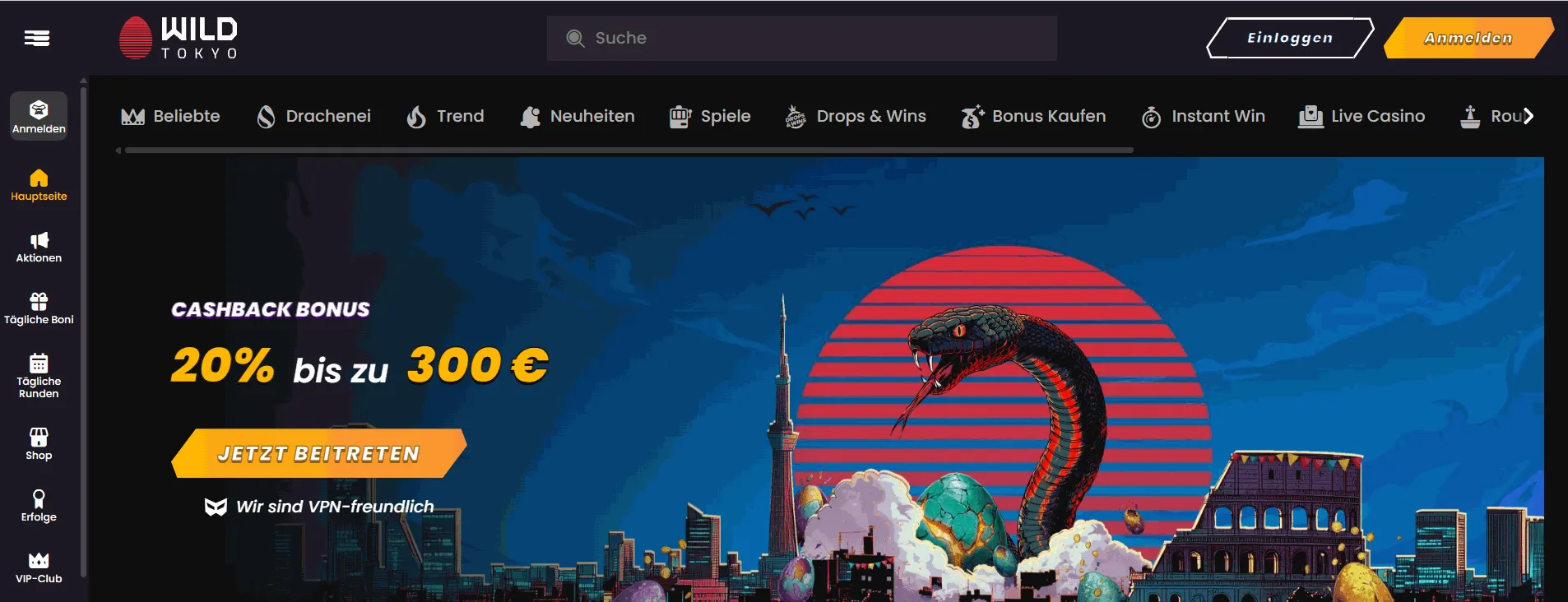 Wild Tokyo Casino mit schnelle Auszahlung