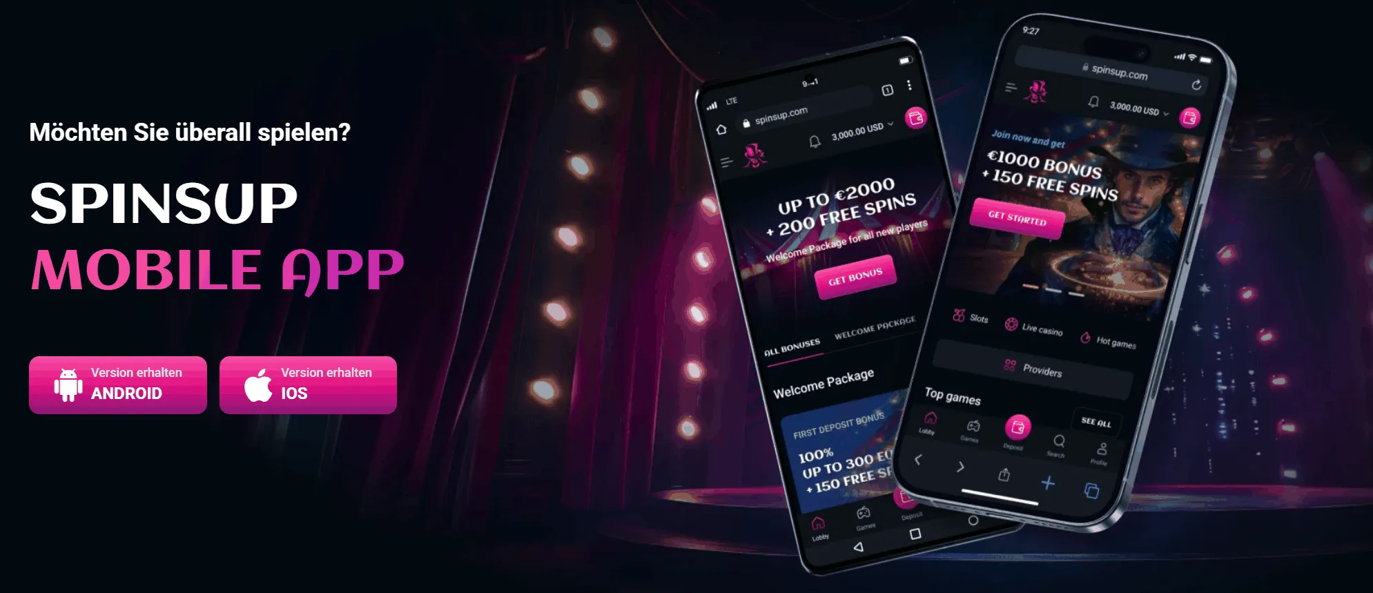 SpinsUp Casino Mobile App