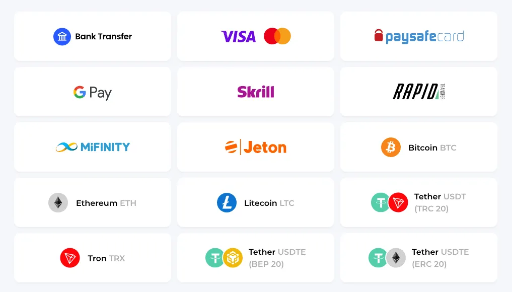 Winnerz Casino Zahlungsmethoden