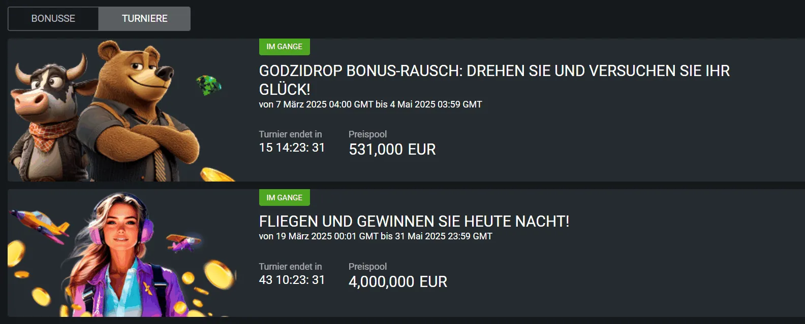 Betlabel Casino Turniere