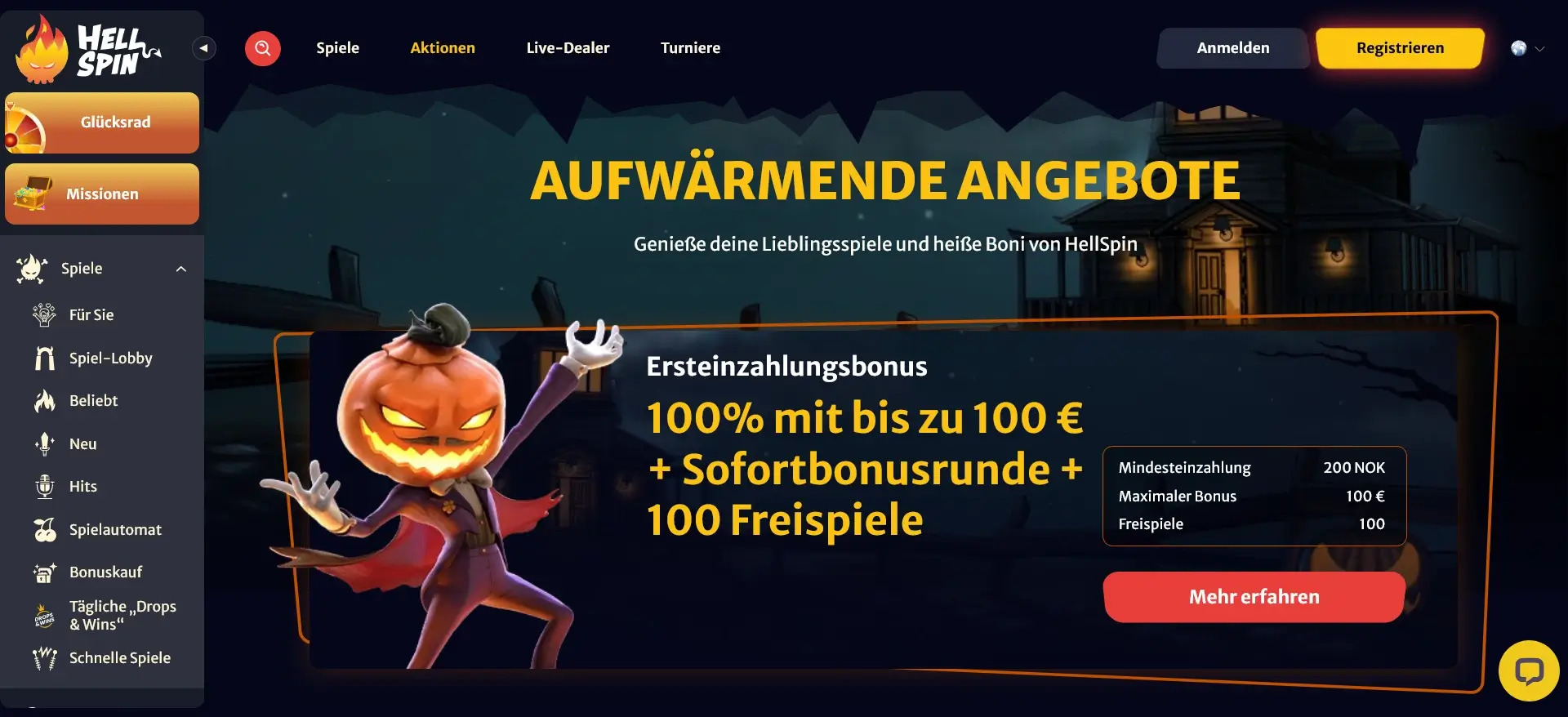 Hell Spin Casino Welcome Bonus