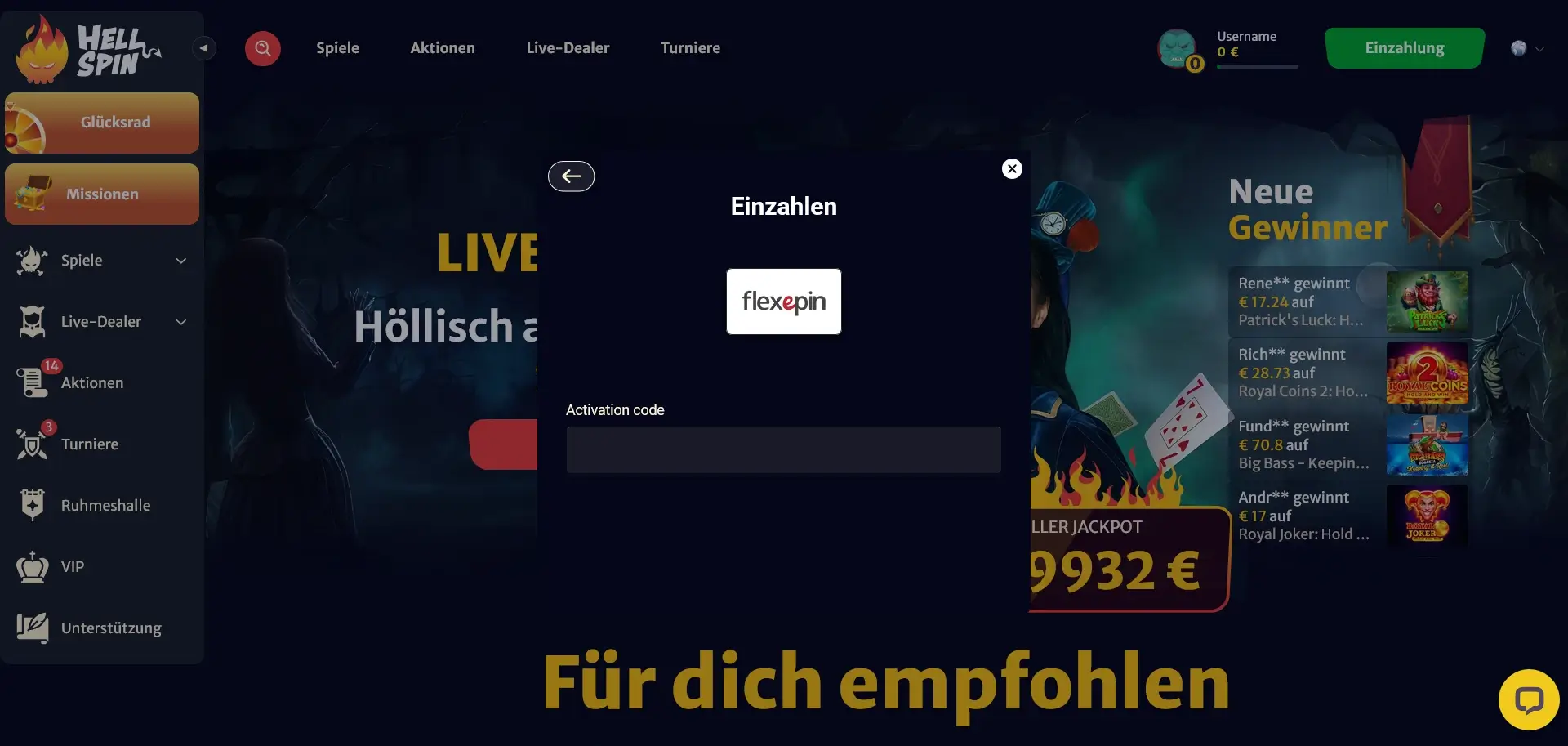 HellSpin unter Flexepin casinos