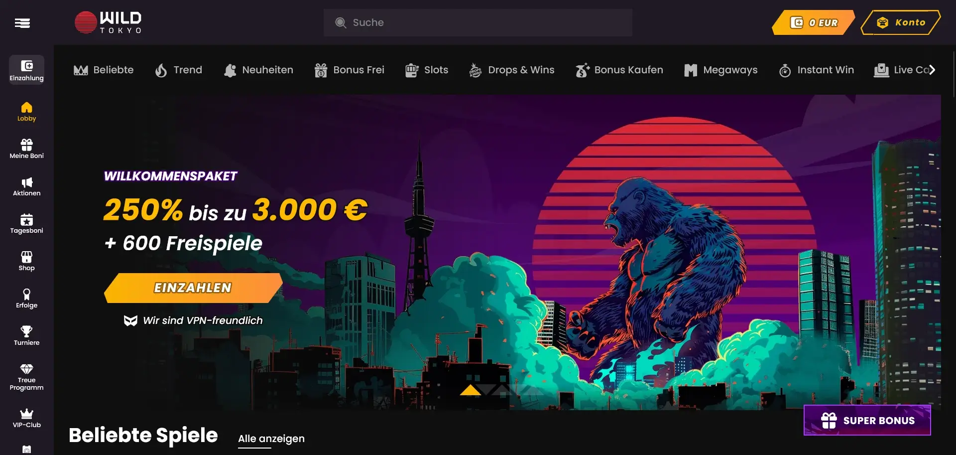 Wild Tokyo als bestes Casino