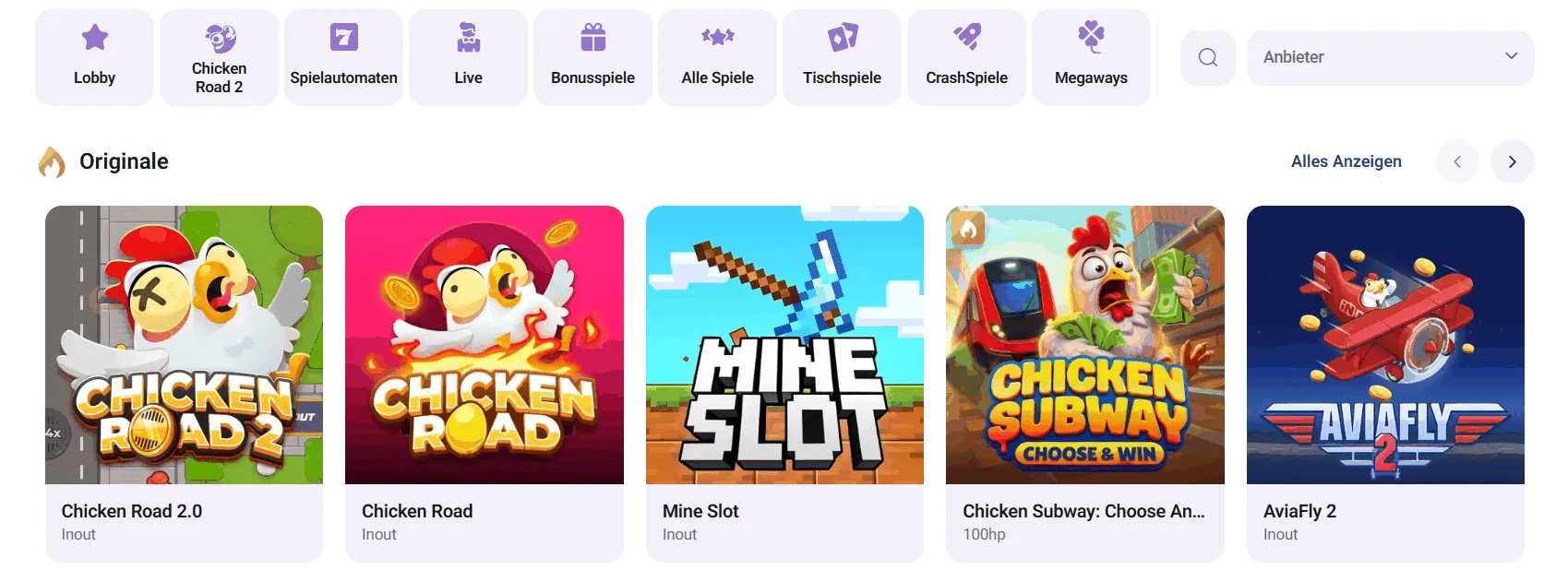 Auswahl CrownSlots Spiele