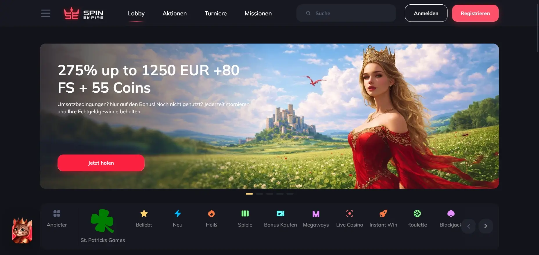 Spin Empire Plattform für hohe Auszahlungen Casino