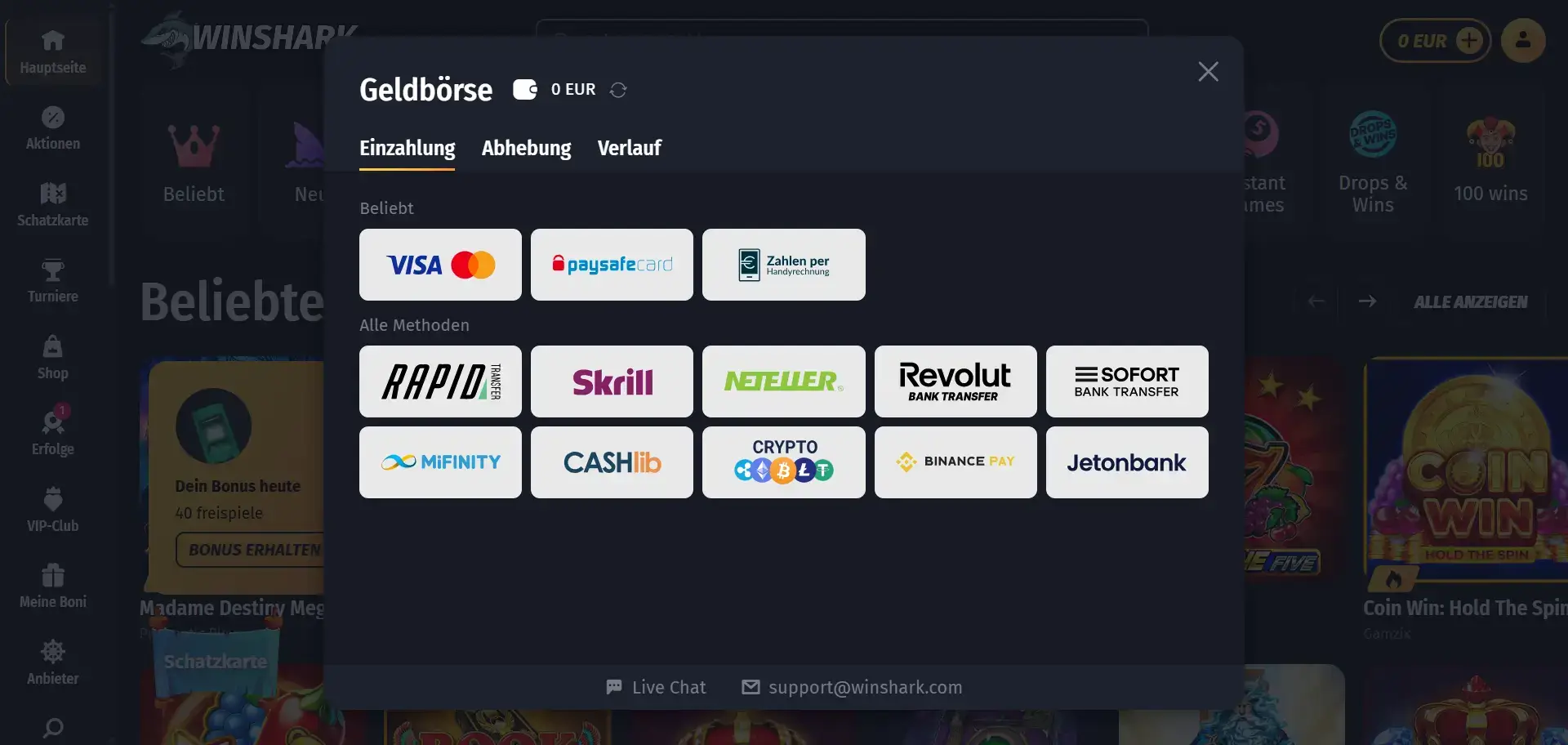 WinShark Google Pay Casino Alternativen